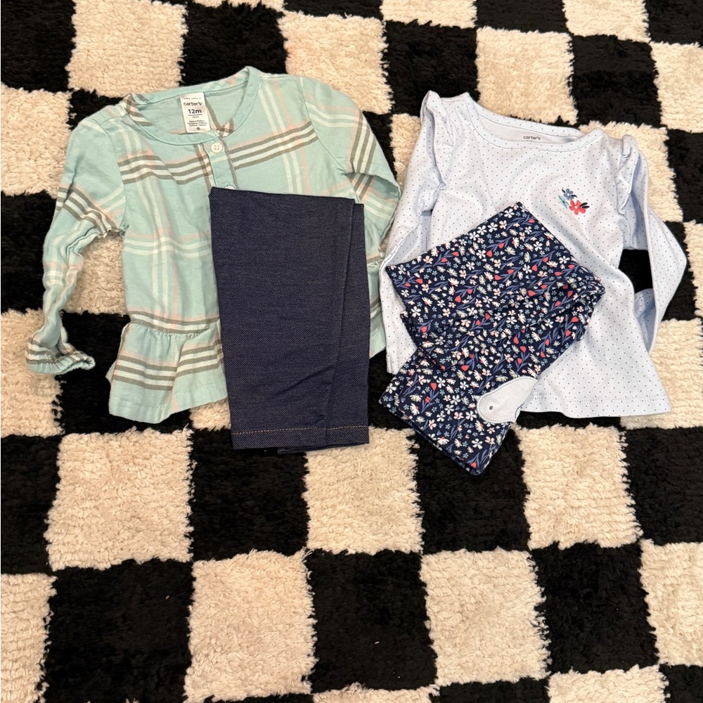 Kids Pajamas Set - Blue and Green